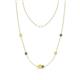 1 - Linea 0.61 ctw Yellow Sapphire (4 mm) and Created Alexandrite Women Station Necklace 