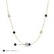 3 - Linea 0.52 ctw Moissanite (4 mm) and Blue Sapphire Women Station Necklace 