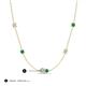 3 - Linea 0.44 ctw Moissanite (4 mm) and Emerald Women Station Necklace 