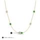 3 - Linea 0.52 ctw Moissanite (4 mm) and Green Garnet Women Station Necklace 