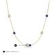 3 - Linea 0.44 ctw Moissanite (4 mm) and Iolite Women Station Necklace 