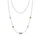 1 - Linea 0.52 ctw Moissanite (4 mm) and Peridot Women Station Necklace 