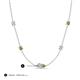 3 - Linea 0.52 ctw Moissanite (4 mm) and Peridot Women Station Necklace 