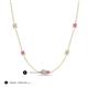 3 - Linea 0.53 ctw Moissanite (4 mm) and Pink Sapphire Women Station Necklace 