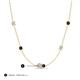 3 - Linea 0.52 ctw Moissanite (4 mm) and Red Garnet Women Station Necklace 