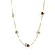 4 - Linea 0.52 ctw Moissanite (4 mm) and Red Garnet Women Station Necklace 