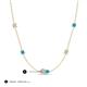 3 - Linea 0.44 ctw Moissanite (4 mm) and Turquoise Women Station Necklace 