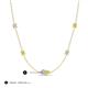 3 - Linea 0.50 ctw Moissanite (4 mm) and Yellow Diamond Women Station Necklace 