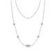 1 - Linea 0.50 ctw Moissanite (4 mm) and Lab Grown Diamond Women Station Necklace 