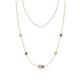 1 - Linea 0.50 ctw Moissanite (4 mm) and Ruby Women Station Necklace 