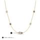 3 - Linea 0.50 ctw Moissanite (4 mm) and Ruby Women Station Necklace 