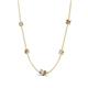 4 - Linea 0.50 ctw Moissanite (4 mm) and Smoky Quartz Women Station Necklace 