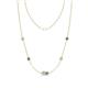 1 - Linea 0.52 ctw Moissanite (4 mm) and Created Alexandrite Women Station Necklace 