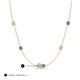 3 - Linea 0.52 ctw Moissanite (4 mm) and Created Alexandrite Women Station Necklace 