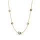 4 - Linea 0.52 ctw Moissanite (4 mm) and Created Alexandrite Women Station Necklace 