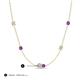 3 - Linea 0.44 ctw Moissanite (4 mm) and Amethyst Women Station Necklace 