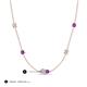 3 - Linea 0.44 ctw Moissanite (4 mm) and Amethyst Women Station Necklace 