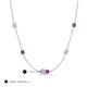 3 - Linea 0.44 ctw Moissanite (4 mm) and Amethyst Women Station Necklace 