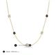 3 - Linea 0.50 ctw Moissanite (4 mm) and Black Diamond Women Station Necklace 