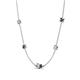 4 - Linea 0.50 ctw Moissanite (4 mm) and Black Diamond Women Station Necklace 