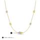 3 - Linea 0.53 ctw Moissanite (4 mm) and Yellow Sapphire Women Station Necklace 