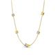 4 - Linea 0.53 ctw Moissanite (4 mm) and Yellow Sapphire Women Station Necklace 