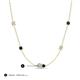 3 - Linea 0.50 ctw Moissanite (4 mm) and London Blue Topaz Women Station Necklace 