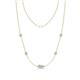 1 - Linea 0.43 ctw Moissanite (4 mm) and Opal Women Station Necklace 