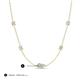 3 - Linea 0.43 ctw Moissanite (4 mm) and Opal Women Station Necklace 