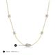 3 - Linea 0.50 ctw Moissanite (4 mm) and Natural Diamond Women Station Necklace 