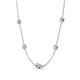 4 - Linea 0.50 ctw Moissanite (4 mm) and Natural Diamond Women Station Necklace 