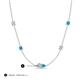 3 - Linea 0.55 ctw Lab Grown Diamond (4 mm) and Tanzanite Women Station Necklace 