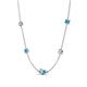 4 - Linea 0.55 ctw Lab Grown Diamond (4 mm) and Tanzanite Women Station Necklace 