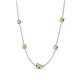4 - Linea 0.55 ctw Lab Grown Diamond (4 mm) and Yellow Diamond Women Station Necklace 