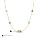 3 - Linea 0.49 ctw Lab Grown Diamond (4 mm) and Citrine Women Station Necklace 