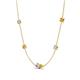 4 - Linea 0.49 ctw Lab Grown Diamond (4 mm) and Citrine Women Station Necklace 