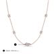 3 - Linea 0.55 ctw Lab Grown Diamond (4 mm) and Natural Diamond Women Station Necklace 