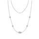 1 - Linea 0.48 ctw Natural Diamond (4 mm) and Opal Women Station Necklace 