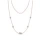 1 - Linea 0.48 ctw Natural Diamond (4 mm) and Opal Women Station Necklace 