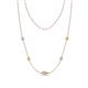 1 - Linea 0.55 ctw Natural Diamond (4 mm) and Yellow Diamond Women Station Necklace 