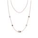 1 - Linea 0.55 ctw Natural Diamond (4 mm) and Ruby Women Station Necklace 