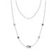 1 - Linea 0.55 ctw Natural Diamond (4 mm) and Ruby Women Station Necklace 