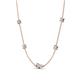 4 - Linea 0.49 ctw Natural Diamond (4 mm) and Aquamarine Women Station Necklace 