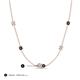 3 - Linea 0.55 ctw Natural Diamond (4 mm) and Black Diamond Women Station Necklace 