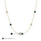 3 - Linea 0.55 ctw Natural Diamond (4 mm) and Blue Diamond Women Station Necklace 