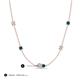 3 - Linea 0.55 ctw Natural Diamond (4 mm) and Blue Diamond Women Station Necklace 