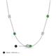 3 - Linea 0.57 ctw Natural Diamond (4 mm) and Green Garnet Women Station Necklace 