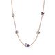 4 - Linea 0.49 ctw Natural Diamond (4 mm) and Iolite Women Station Necklace 