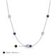 3 - Linea 0.49 ctw Natural Diamond (4 mm) and Iolite Women Station Necklace 