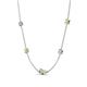 4 - Linea 0.58 ctw Natural Diamond (4 mm) and Yellow Sapphire Women Station Necklace 